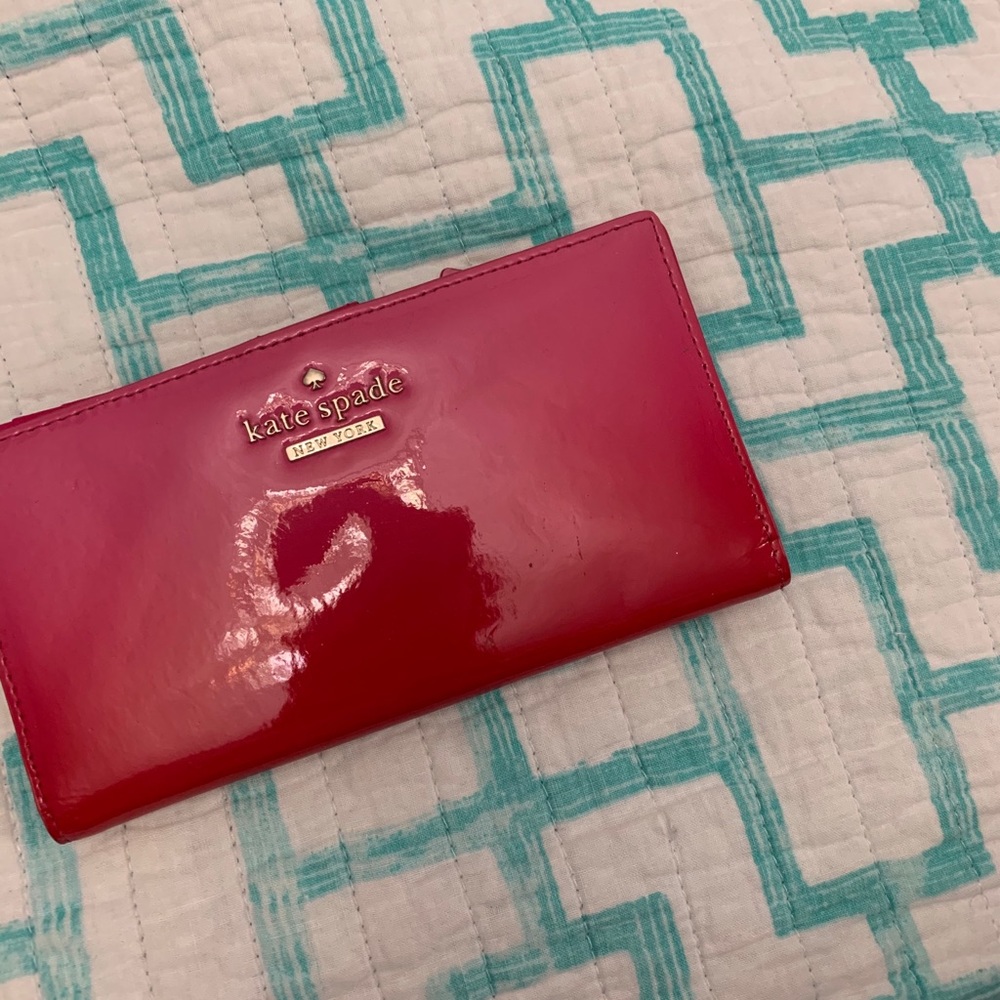 Patent Leather hot Pink Kate Spade Wallet